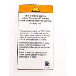 Can am brp warning sticker 704907113