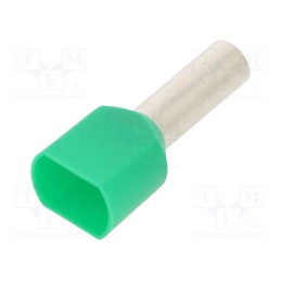 100 pcs x BM GROUP - BM00761 - Tip: bootlace ferrule, insulated,double, copper, 6mm2, 14mm, green