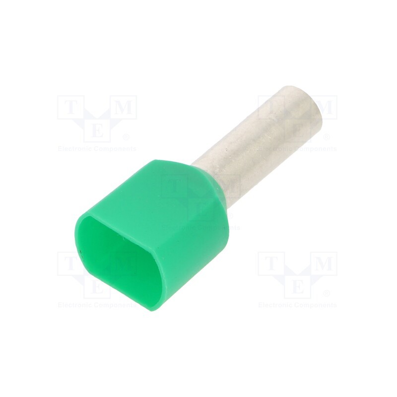 100 pcs x BM GROUP - BM00761 - Tip: bootlace ferrule, insulated,double, copper, 6mm2, 14mm, green