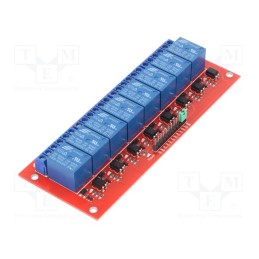 1 pcs x OKYSTAR - OKY3015 - Module: relay, Ch: 8, 5VDC, max.250VAC, 10A, Uswitch: max.30VDC