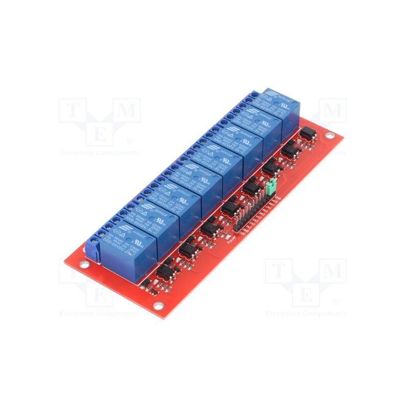 1 pcs x OKYSTAR - OKY3015 - Module: relay, Ch: 8, 5VDC, max.250VAC, 10A, Uswitch: max.30VDC