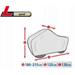 Tarpaulin cover for quad, 3 layers, 180-215 cm