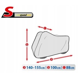 Tarpaulin cover for quad, 3 layers, 140-155 cm