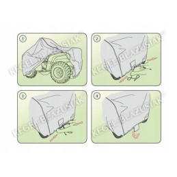 Tarpaulin cover for quad, 3 layers, 140-155 cm