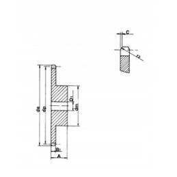 Chain wheel 5 8 x3 8 z39 standard