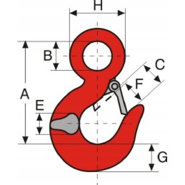 Load hook with 20 mm ratchet