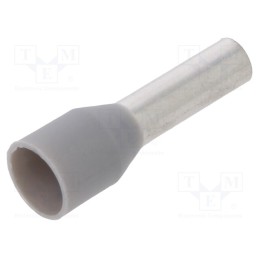 100 pcs x WAGO - 216-207 - Tip: bootlace ferrule, insulated, 4mm2, 10mm, tinned, crimped, grey