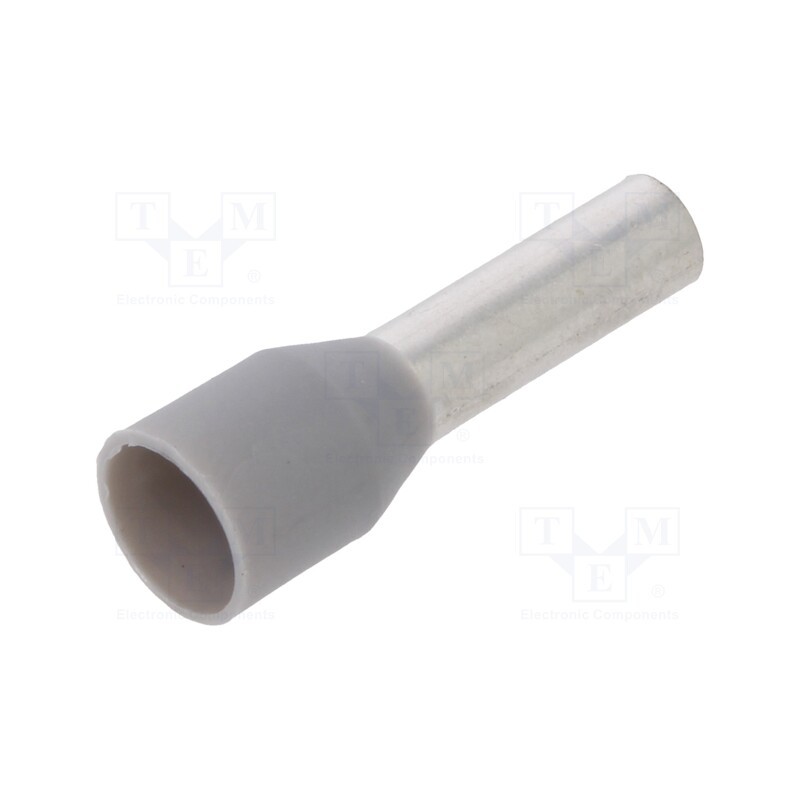 100 pcs x WAGO - 216-207 - Tip: bootlace ferrule, insulated, 4mm2, 10mm, tinned, crimped, grey