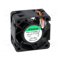 1 pcs x SUNON - PMD1204PBB1-A.(2).F.GN - Fan: DC, axial, 12VDC, 40x40x24mm, 39.92m3/h, 55dBA, ball bearing