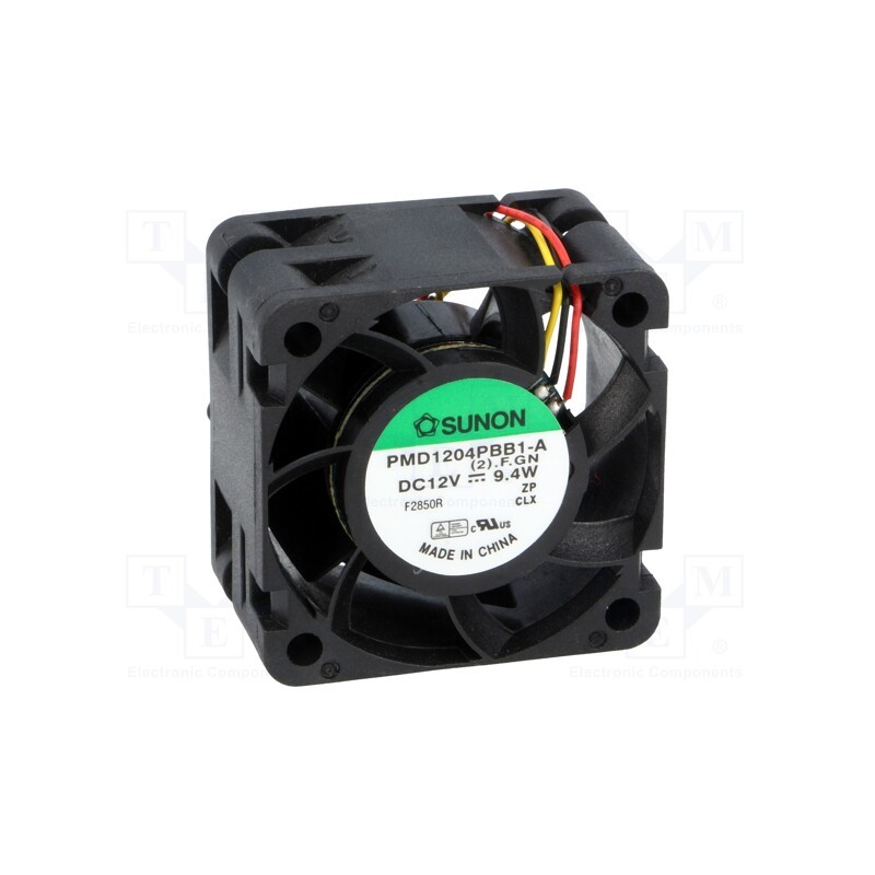 1 pcs x SUNON - PMD1204PBB1-A.(2).F.GN - Fan: DC, axial, 12VDC, 40x40x24mm, 39.92m3/h, 55dBA, ball bearing