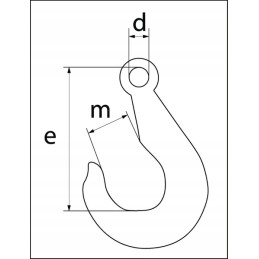 Rope hook with eye 250 kg