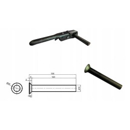 Bottom opening lock, Pronar type, straight with pin