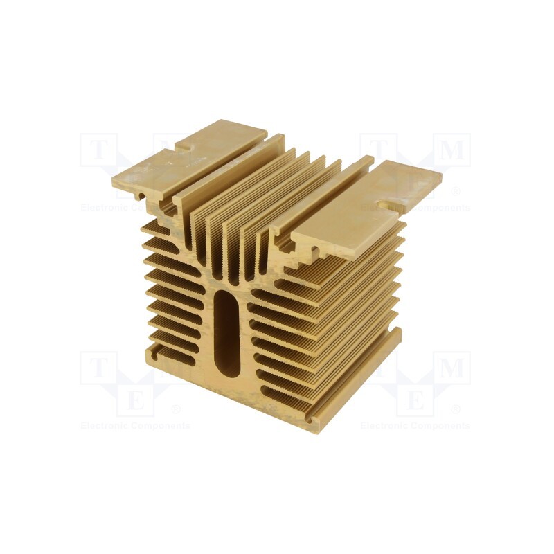 1 pcs x ANLY ELECTRONICS - HS-081-70 - Heatsink: extruded, Y, golden, L: 70mm, W: 110mm, H: 81mm, aluminium