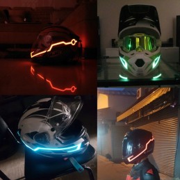 LED helmet lighting motorcycle motor bike tuning