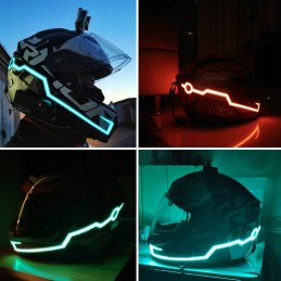 LED helmet lighting motorcycle motor bike tuning