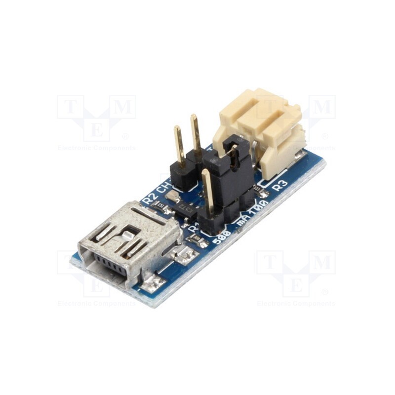 1 pcs x MICROBOT - MR010-001.1 - Module: Li-Po/Li-Ion charger, 5VDC, USB B mini