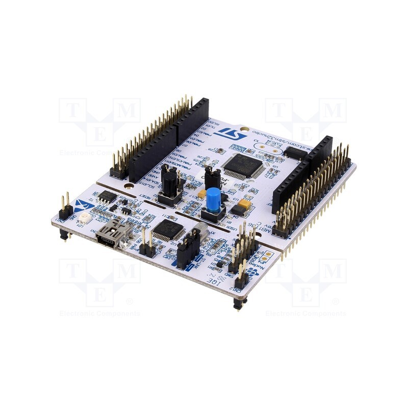 1 pcs x STMicroelectronics - NUCLEO-F070RB - Dev.kit: STM32, STM32F070RBT6, Add-on connectors: 2, base board
