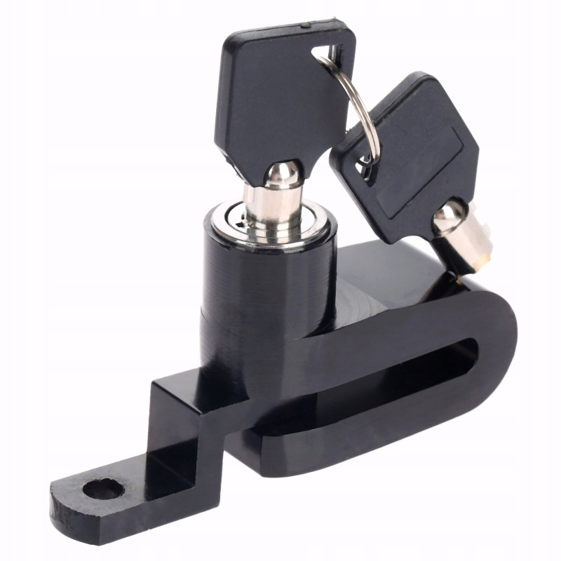 Motorcycle bicycle brake disc lock