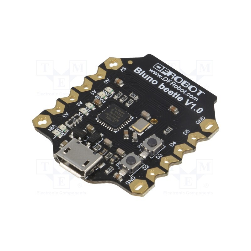 1 pcs x DFROBOT - DFR0339 - Controller, Arduino, ATMEGA328, 5VDC, PWM: 2, Analog in: 4, Beetle