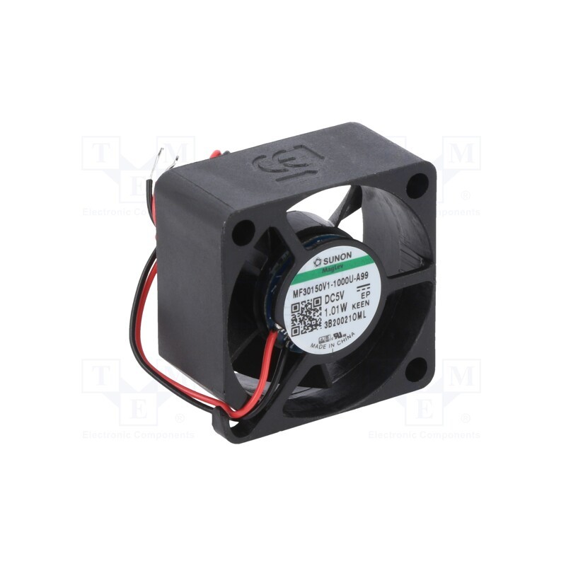 1 pcs x SUNON - MF30150V1-1000U-A99 - Fan: DC, axial, 5VDC, 30x30x15mm, 10.19m3/h, 27dBA, Vapo, 9500rpm