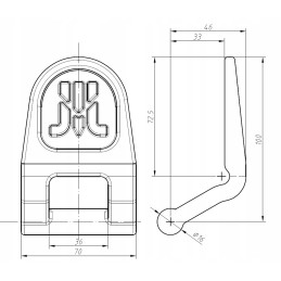 Lower hinge, lower discharge, original pronar