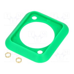 100 pcs x CLIFF - CP299905 - Socket gasket, green, XLR standard, 19x24mm, FT