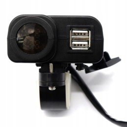 USB charger 2 1a voltmeter thermometer for motor