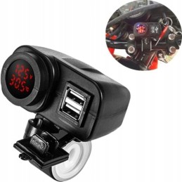 USB charger 2 1a voltmeter thermometer for motor