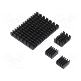 1 pcs x DFROBOT - FIT0818 - Heatsink, black, Raspberry Pi 4 B, aluminium, 3pcs.