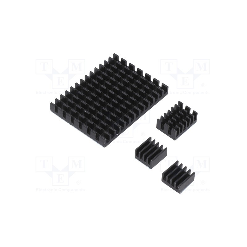 1 pcs x DFROBOT - FIT0818 - Heatsink, black, Raspberry Pi 4 B, aluminium, 3pcs.