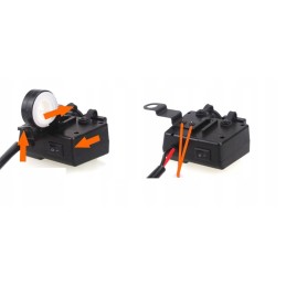 Cigarette lighter socket quad moto voltmeter 2x usb 2a