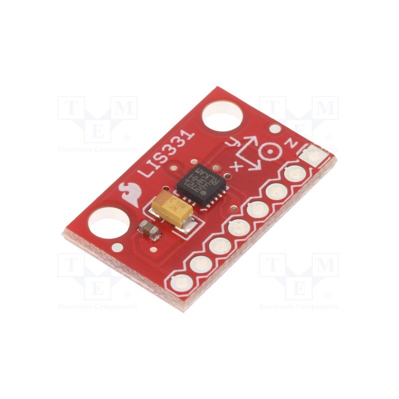 1 pcs x SPARKFUN ELECTRONICS - SEN-10345 - Sensor: position, accelerometer, 2.16÷3.6VDC, I2C,SPI, LIS331