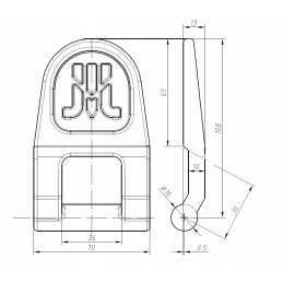 Lower hinge, lower discharge, original pronar