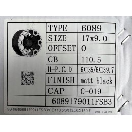 17-inch Lincoln Navigator Ford rim 6x135 spare