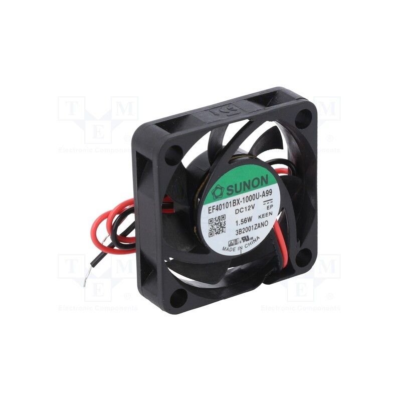 1 pcs x SUNON - EF40101BX-1000U-A99 - Fan: DC, axial, 12VDC, 40x40x10mm, 16.99m3/h, 33.7dBA, ball bearing