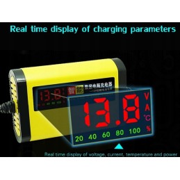 Intelligent charger for 4 ah 20 ah batteries with a display