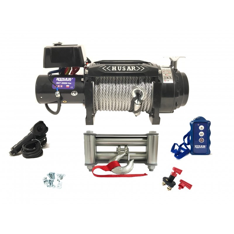 Winch steel rope 30 m 9 1t tow truck 24v