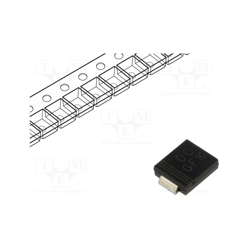 3 pcs x DC COMPONENTS - SMCJ30A - Diode: TVS, 1.5kW, 33.3V, 31A, unidirectional, SMC,