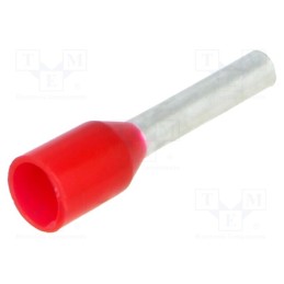 50 pcs x BM GROUP - BM 00603 - Tip: bootlace ferrule, insulated, copper, 1mm2, 8mm, tinned, red