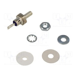 1 pcs x NTE Electronics - NTE5198A - Diode: Zener, 10W, 24V, DO4, screw type, , anode to stud, 10uA