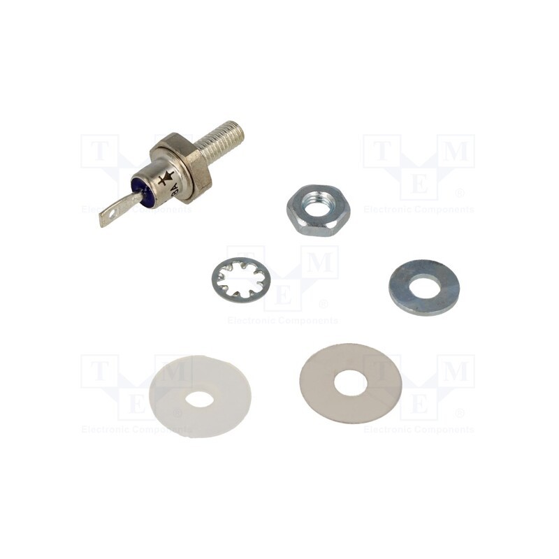 1 pcs x NTE Electronics - NTE5198A - Diode: Zener, 10W, 24V, DO4, screw type, , anode to stud, 10uA