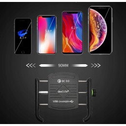 Motorcycle GPS Phone Holder USB QC3 0 3 5 6 5