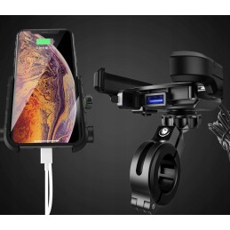 Motorcycle GPS Phone Holder USB QC3 0 3 5 6 5