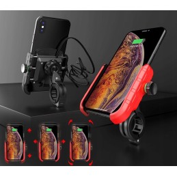 Motorcycle GPS Phone Holder USB QC3 0 3 5 6 5