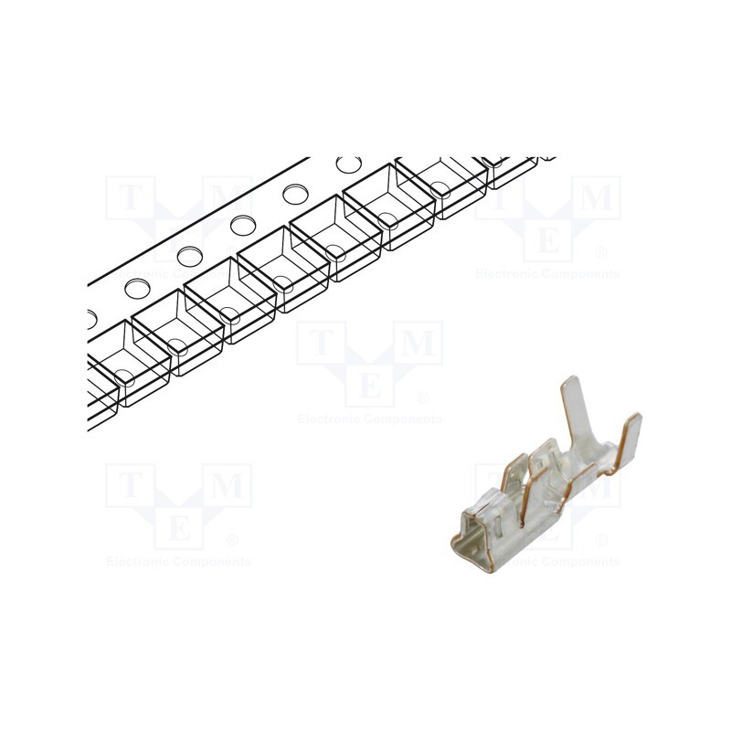 50 pcs x JST - SXA-001T-P0.6 - Contact, female, phosphor bronze, tinned, 0.08÷0.33mm2, XA, 3A