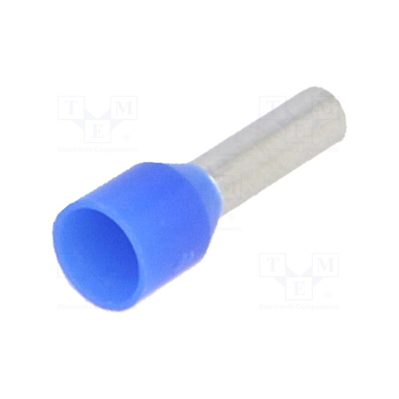 50 pcs x BM GROUP - BM 00506 - Tip: bootlace ferrule, insulated, copper, 2.5mm2, 8mm, tinned, blue