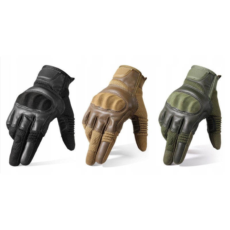 Motor quad eco leather tactical touch gloves