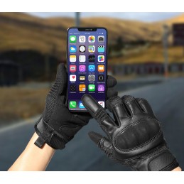 Motor quad eco leather tactical touch gloves