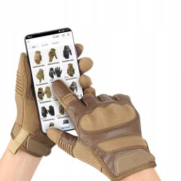 Motor quad eco leather tactical touch gloves