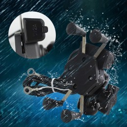 Motorcycle GPS Phone Holder USB 2A 3 5 6 5